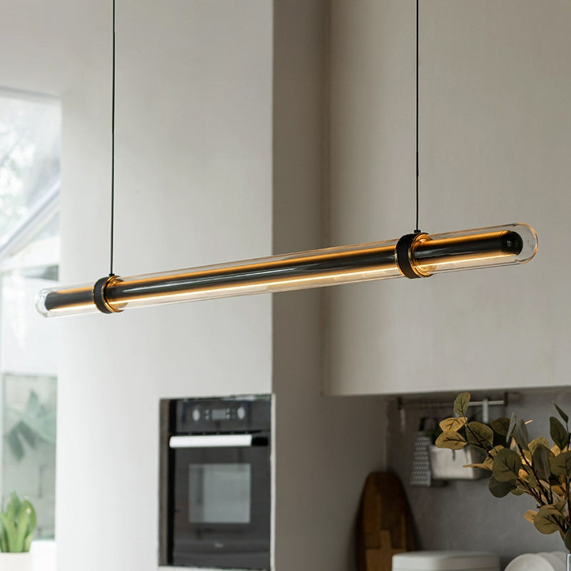 TIME TUNNEL Linear Chandelier by Lampadom - detail view