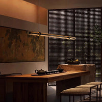 TIME TUNNEL Linear Chandelier by Lampadom - close-up