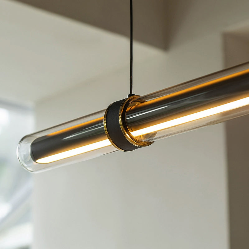 TIME TUNNEL Linear Chandelier by Lampadom - detail view