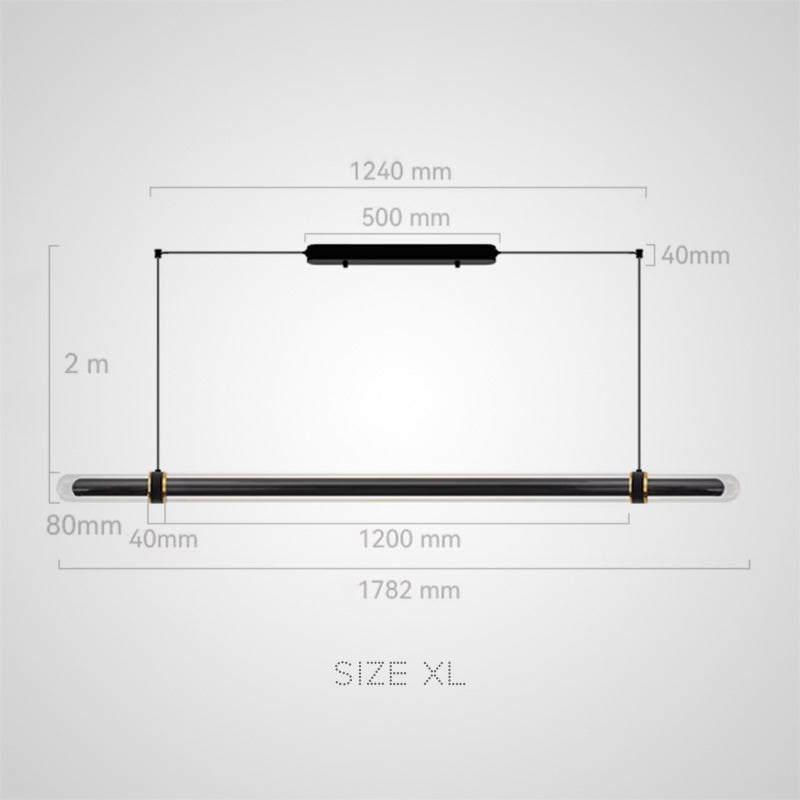 TIME TUNNEL Linear Chandelier by Lampadom - ambient shot