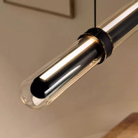 TIME TUNNEL Linear Chandelier by Lampadom - close-up