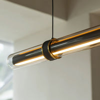 TIME TUNNEL Linear Chandelier by Lampadom - top view