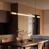 TIME TUNNEL WAVY Linear Chandelier by Lampadom - close-up