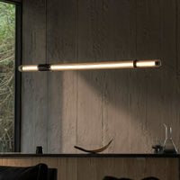 TIME TUNNEL WAVY Linear Chandelier by Lampadom - side view