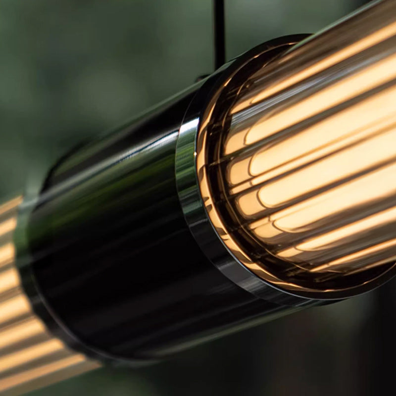 TIME TUNNEL WAVY Linear Chandelier by Lampadom - scale reference