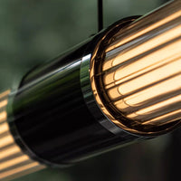 TIME TUNNEL WAVY Linear Chandelier by Lampadom - scale reference