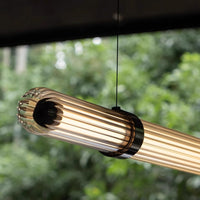 TIME TUNNEL WAVY Linear Chandelier by Lampadom - top view