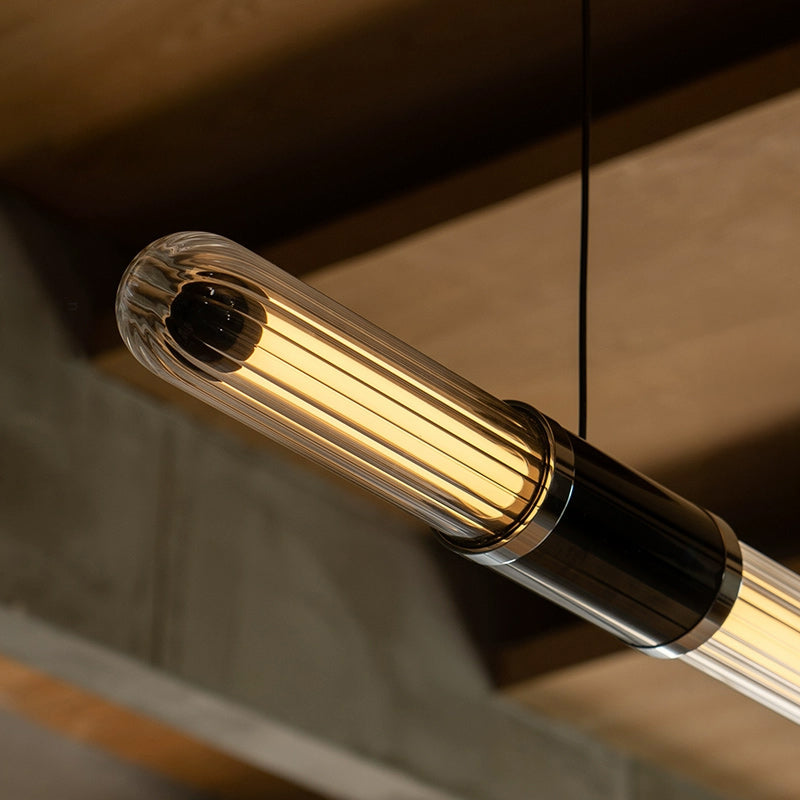 TIME TUNNEL WAVY Linear Chandelier by Lampadom - ambient shot