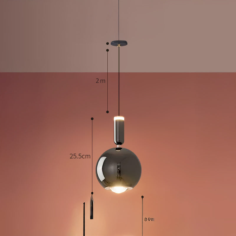 TOFT ORB Pendant by Lampadom - side view