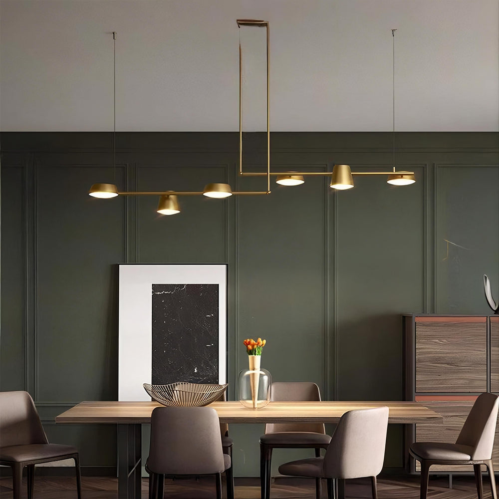 TOIVOLA Linear Chandelier by Lampadom - side view