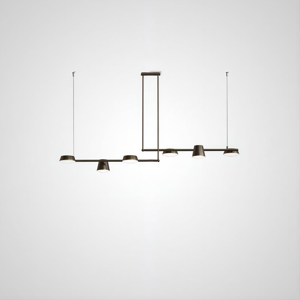 TOIVOLA Linear Chandelier by Lampadom - close-up