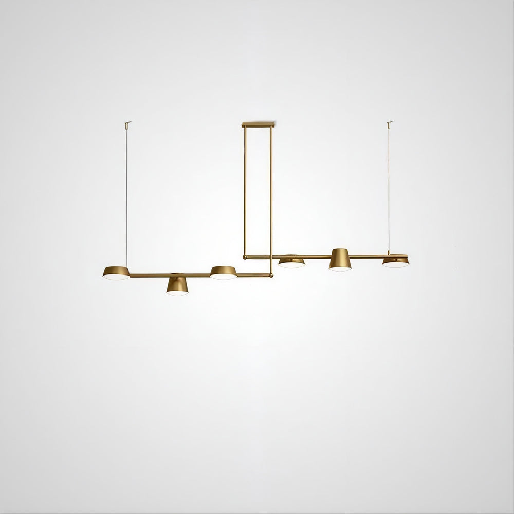 TOIVOLA Linear Chandelier by Lampadom - angle view