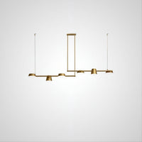 TOIVOLA Linear Chandelier by Lampadom - angle view