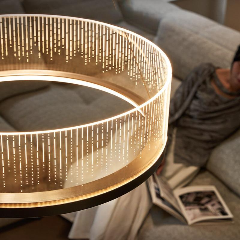 TOLETUS A Ring Chandelier by Lampadom - scale reference