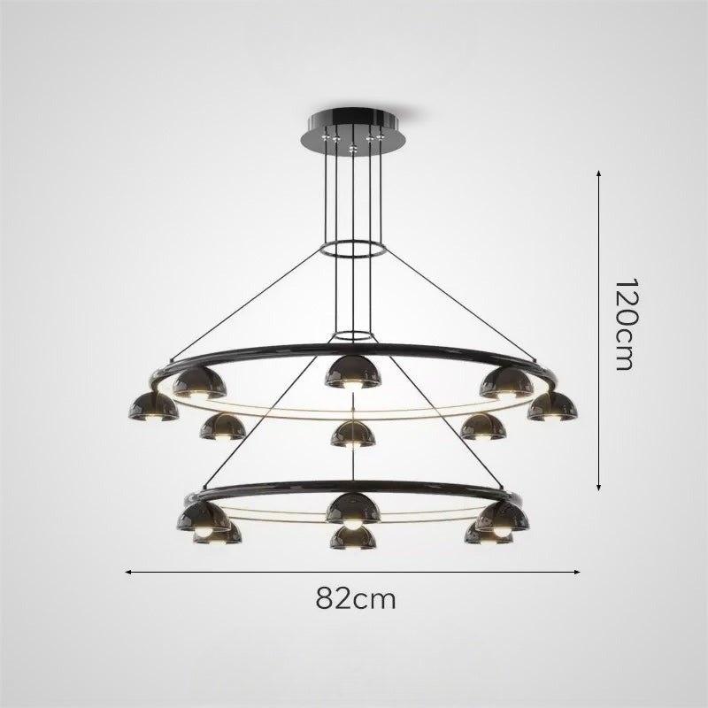 TORBERG Ring Chandelier by Lampadom - scale reference