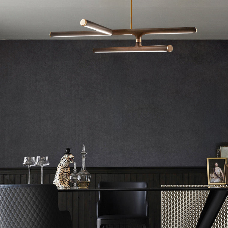 TORDIS Linear Chandelier by Lampadom - close-up