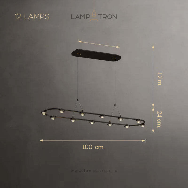 TORRES Linear Chandelier by Lampadom - ambient shot