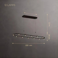 TORRES Linear Chandelier by Lampadom - detail view