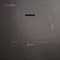 TORRES Linear Chandelier by Lampadom - close-up