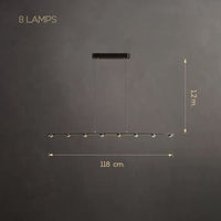 TORRES Linear Chandelier by Lampadom - side view