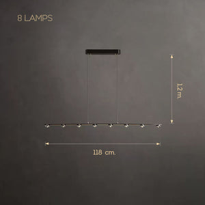 TORRES Linear Chandelier by Lampadom