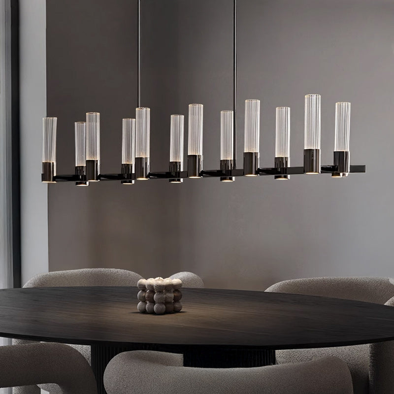 TORVALD Linear Chandelier by Lampadom - close-up