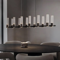 TORVALD Linear Chandelier by Lampadom - close-up