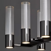 TORVALD Linear Chandelier by Lampadom - close-up
