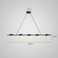 TORVILL Linear Chandelier by Lampadom - scale reference