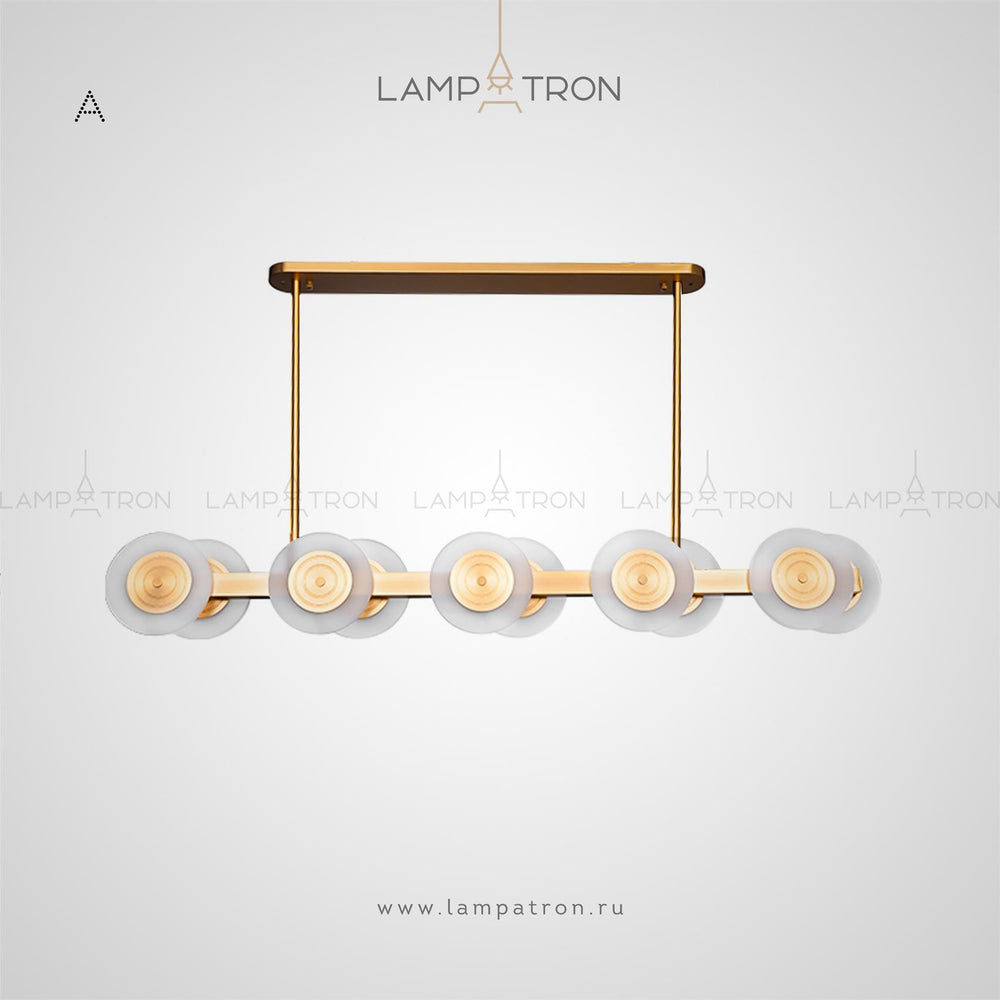 TRACY Linear Chandelier by Lampadom - close-up
