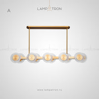 TRACY Linear Chandelier by Lampadom - close-up
