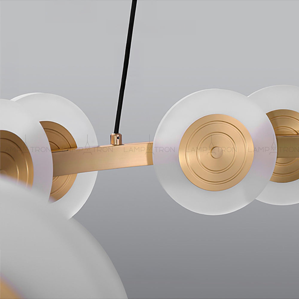 TRACY Linear Chandelier by Lampadom - close-up