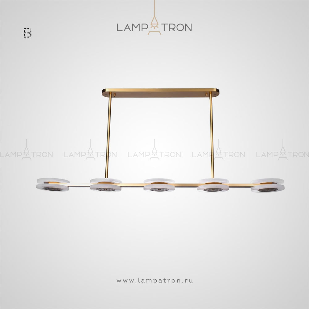 TRACY Linear Chandelier by Lampadom - detail view