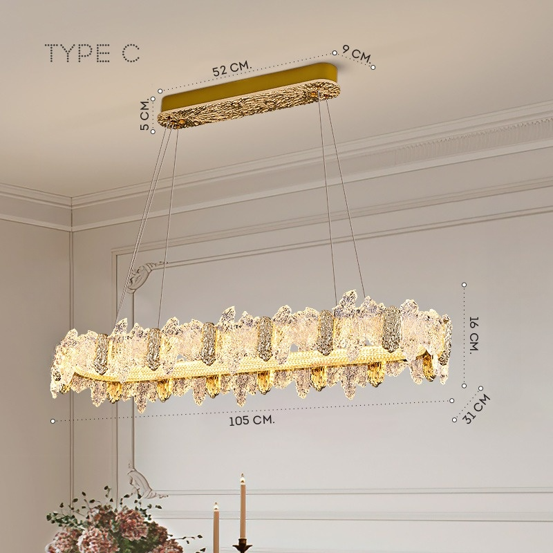 TRILL Chandelier by Lampadom - side view