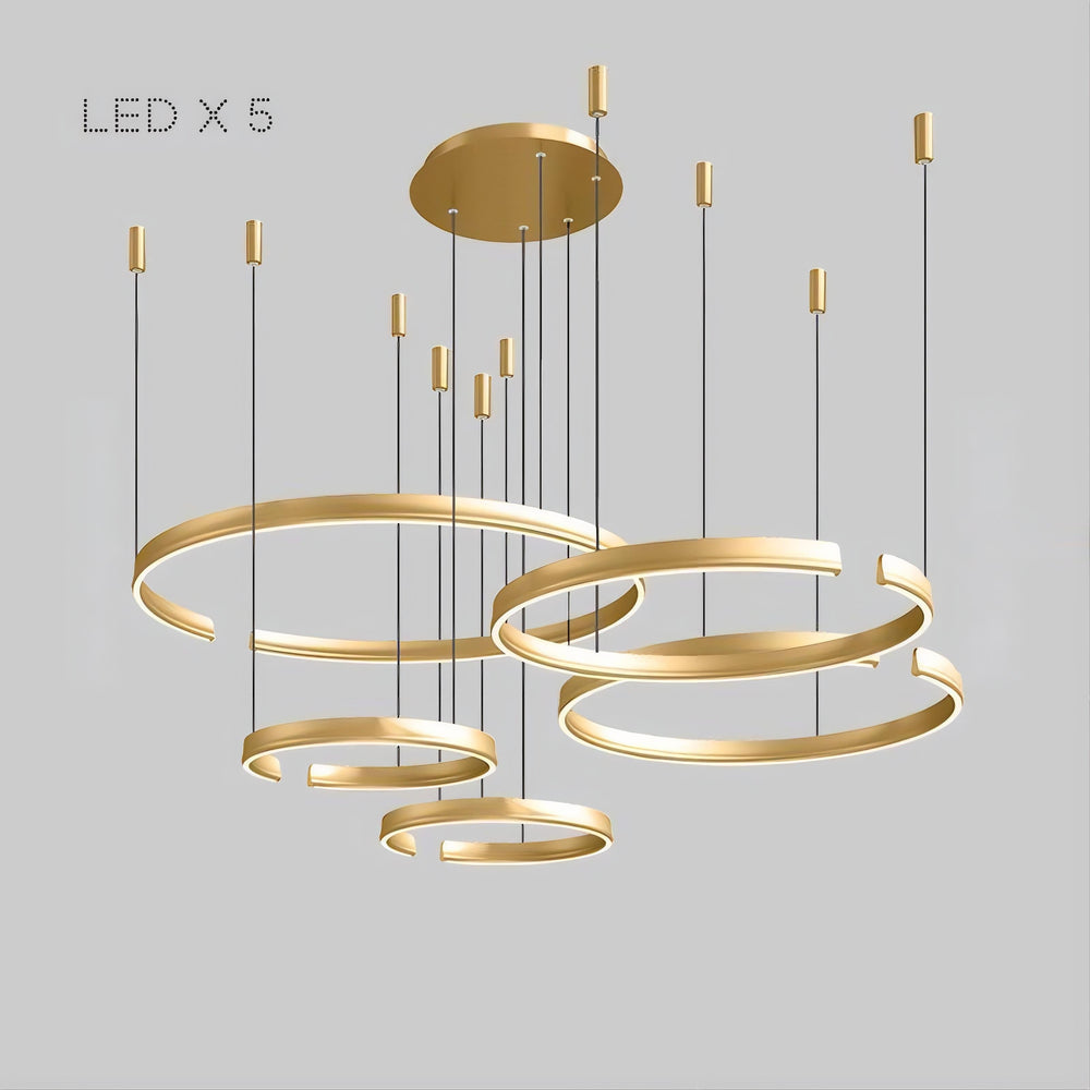 VEIKKO COMBO Ring Chandelier by Lampadom - close-up