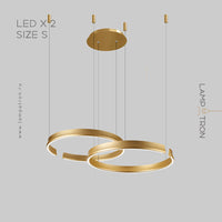 VEIKKO COMBO Ring Chandelier by Lampadom - scale reference