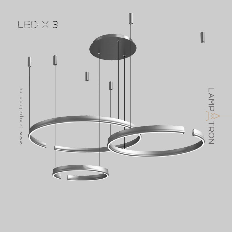 VEIKKO COMBO Ring Chandelier by Lampadom - angle view