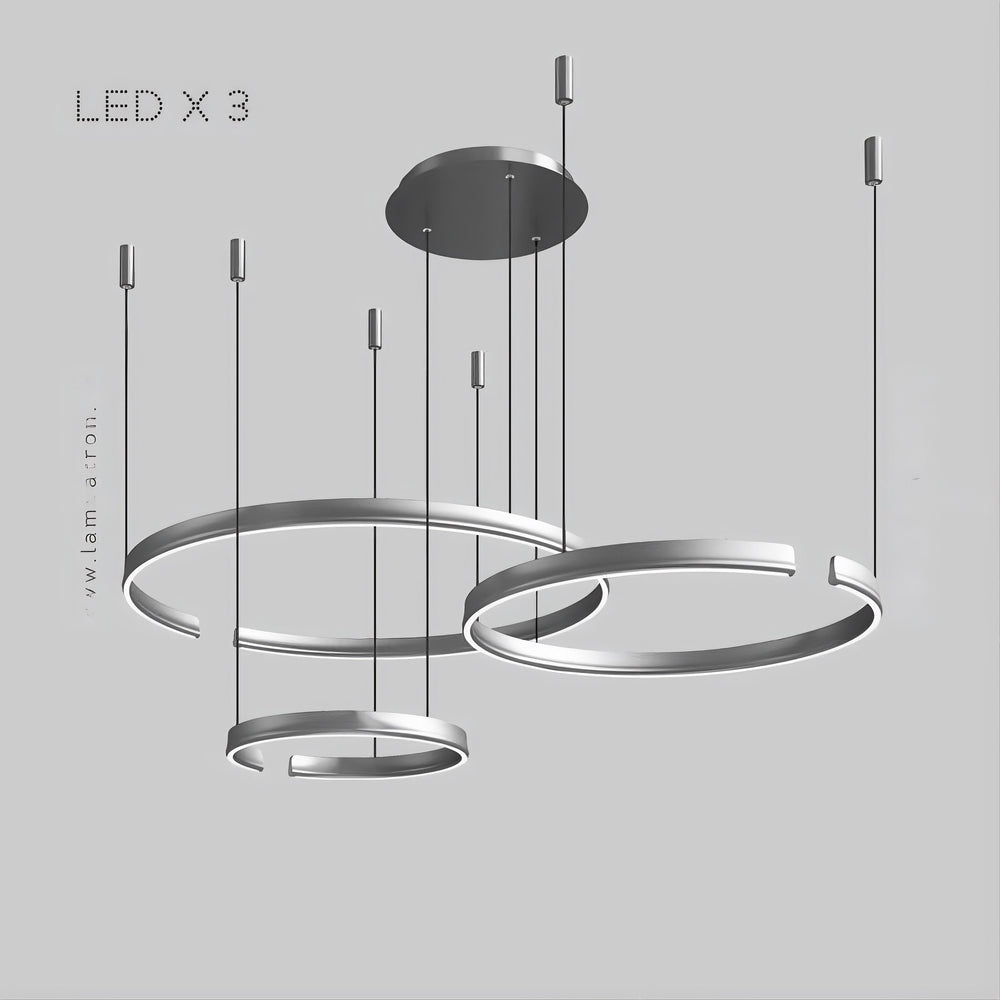VEIKKO COMBO Ring Chandelier by Lampadom - scale reference