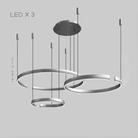 VEIKKO COMBO Ring Chandelier by Lampadom - scale reference
