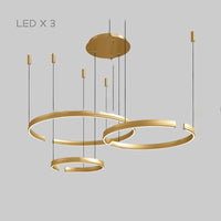 VEIKKO COMBO Ring Chandelier by Lampadom - scale reference