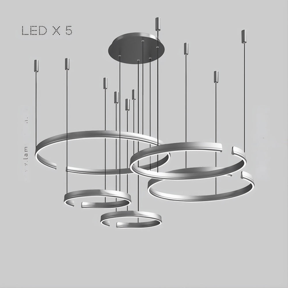 VEIKKO COMBO Ring Chandelier by Lampadom - side view