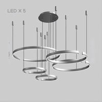 VEIKKO COMBO Ring Chandelier by Lampadom - side view