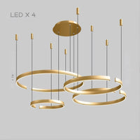 VEIKKO COMBO Ring Chandelier by Lampadom - angle view