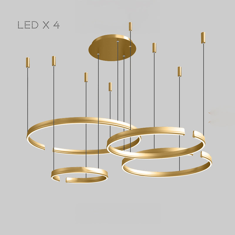 VEIKKO COMBO Ring Chandelier by Lampadom - scale reference