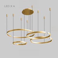 VEIKKO COMBO Ring Chandelier by Lampadom - scale reference