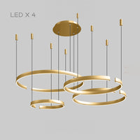VEIKKO COMBO Ring Chandelier by Lampadom - scale reference