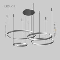 VEIKKO COMBO Ring Chandelier by Lampadom - close-up