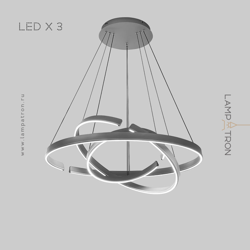 VEIKKO Ring Chandelier by Lampadom - angle view