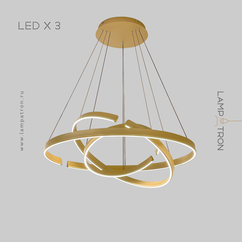 VEIKKO Ring Chandelier by Lampadom - side view