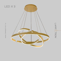 VEIKKO Ring Chandelier by Lampadom - side view
